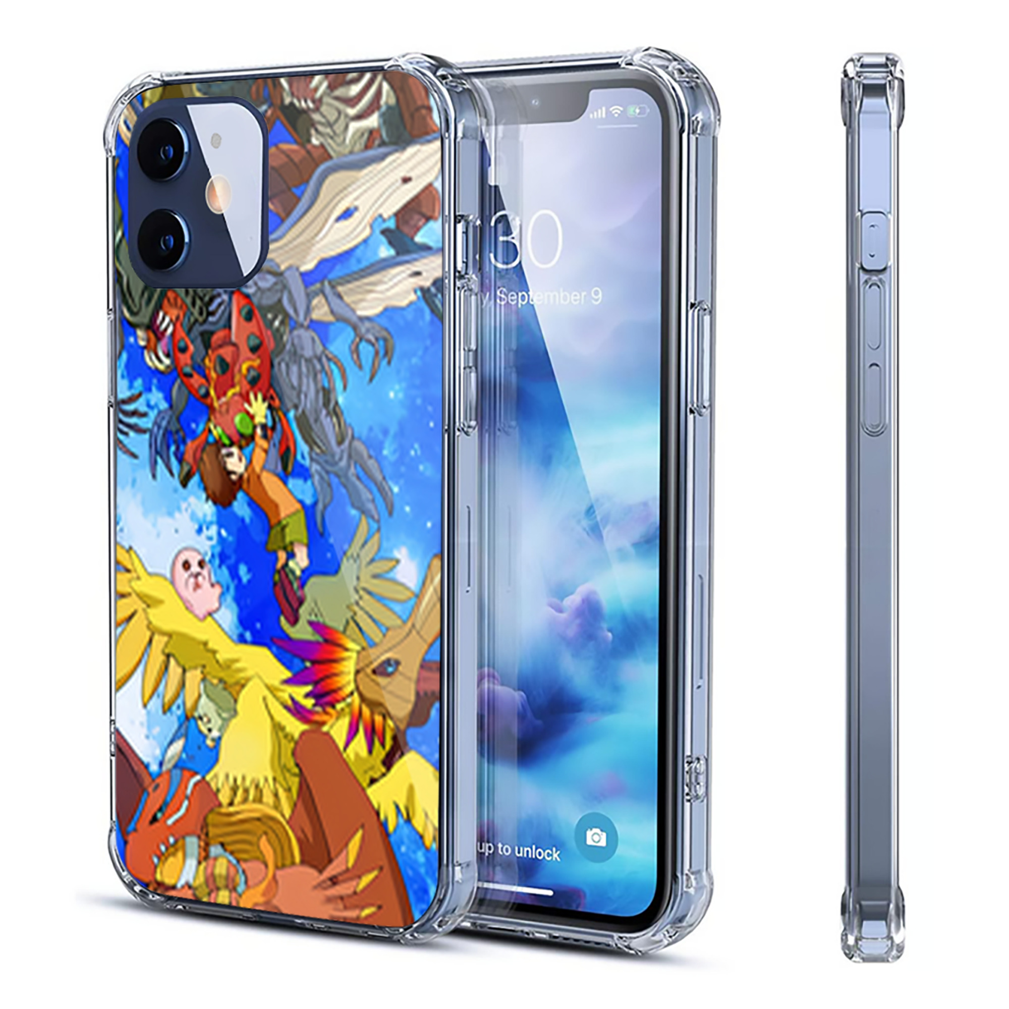 （画像用） Digimon デジタルモンスター/デジモン 【iPhone 12シリーズ対応】透明スマホケース（クリアソフトケース）